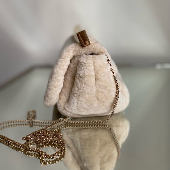 New Aquazzura Twist shearling clutch bag $1,795 - Picture 7 of 12